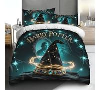 Parure De Lit 3 Pieces (1 Drap + 2 Taies D'oreiller/1 Taie D'oreiller, Pas D'oreiller Ni De Couette Inclus) De La Série Harry Potter Mettant En Vedette Un Choixpeau Magique Dans Un