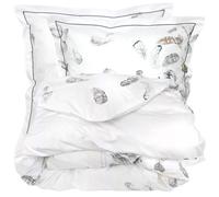 Parure de lit 3 pièces 200x200 cm taies 65x65 cm Percale pur coton PLUMES