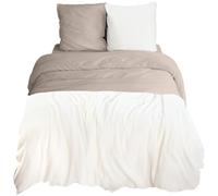 Parure de lit 3 pièces 240x220 cm microfibre et sherpa SHERPA beige