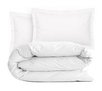 Parure de lit 3 pièces coton uni 57 fils ALTO 300x300 taies 50x70 Blanc
