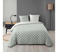 Parure de lit vert 220x240 cm microfibre - paris prix