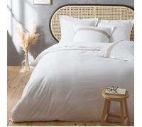 Douceur d'Intérieur Parure de lit Laly 3 pièces 240×220 cm 100% coton Blanc