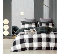 Parure de lit 3 pièces - FANNY & CÉLINE - FC-113 - Percale coton 85 fils - Housse 260x240 cm - Gris