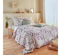 Parure de lit imprimée Floral 240x220cm blanc - Atmosphera Créateur d'intérieur
