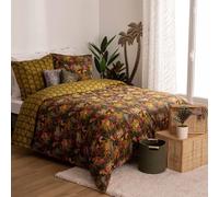 Parure de Lit 3 Pièces Jungle tropical Boudoir 240x220cm Kaki