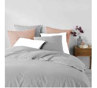 Douceur d'Intérieur Parure de lit 1644242 Linette 3 pièces 260 x 240 cm Gris 100% coton