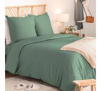 Atmosphera – Parure de lit Landiha 3 pièces – Percale coton 80 fils/cm² – 240x220 cm