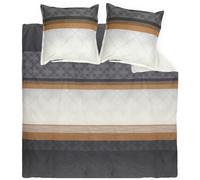 Parure de lit 300x240 cm satin de coton TIAGO noir