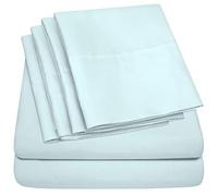 Parure de lit 6 pièces pour lit Double - Collection Supreme 1500 en Microfibre brossée Fine - 2 taies d'oreiller supplémentaires, Excellent Rapport qualité/Prix, lit Double, Turquoise