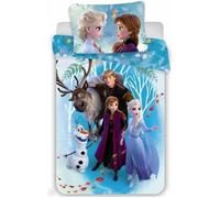 Parure de Lit - AC-DÉCO - Reine des Neiges - Housse Réversible 140x200 cm - Taie 70x90 cm - 100% Coton