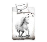 Parure de lit Animaux chevaux Wild and Free Horse 140 x 200 cm, 70 x 90 cm Référence : CBX224028NL