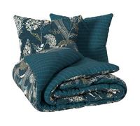Parure de lit ""Art Déco Paon"" coton 240x220cm - Atmosphera Créateur d'intérieur