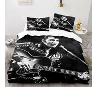 Parure De Lit Avec Housse De Couette Et Taie D'oreiller, Motif Rock Ac Dc, Motif 3d, Motif Musique, Pour Lit Double, Queen Et King Size