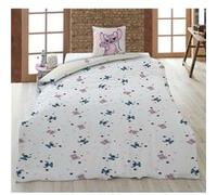 Parure de lit blanc 140x200 cm coton polyester - GENERIQUE blanc