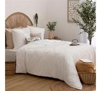 Atmosphera - Parure de Lit Swan et Edie Blanche - 260 x 240 cm, Tissu Jacquard, 3 Pièces pour 2 Personnes - Linge de Maison pour Chambre Adulte