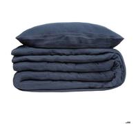 Atmosphera - Parure de lit - Gaze de Coton - Bleu Gris - 240x220 cm