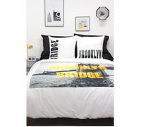 Parure de lit - Comptoir des Tisseurs - Brooklyn - 100% coton - Gris - 240x220 cm