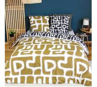 Parure de lit - COTE DECO - 220x240 cm - Imprimé géométrique - Microfibre - Réversible