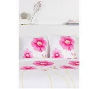 Parure de Lit - Côté Déco - Printemps - 100% Coton - Imprimé Fleuri - 2 Personnes