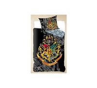 - Parure de lit coton Enfant Blasons Poudlard - Housse de Couette 140x200 cm Une Taie
