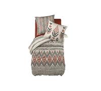 Parure de Lit Coton Motifs Ethniques Housse de Couette 140x200cm + Taie d'Oreiller - MUNDA -