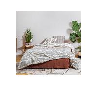 Parure de Lit Coton Motifs Ethniques Housse de Couette 200x200cm + 2 Taies d'Oreiller - MUNDA -