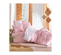 L'Essentiel Parure de lit Iconic 240x220 cm + 2 taies 60x60 Coton ranforcé Rose