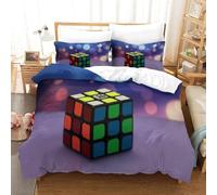 Parure De Lit D Avec Housse De Couette Et Taies D'oreiller Cube Motif Imprim¿¿ Doux Et Durable Microfibre Avec Fermeture ¿¿Clair Pour Enfants Et Adultesdouble£¿Xcm£©