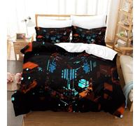 Parure De Lit D Avec Housse De Couette Et Taies D'oreiller Cube Motif Imprim¿¿ Doux Et Durable Microfibre Avec Fermeture ¿¿Clair Pour Enfants Et Adultesdouble£¿Xcm£©