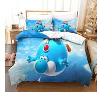 Parure De Lit D Avec Housse De Couette Et Taies D'oreiller Super Mario Bros Motif Imprim¿¿ Doux Et Durable Microfibre Avec Fermeture ¿¿Clair Pour Enfants Et Adultessingle£¿Xcm£©
