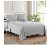 Parure de lit de Luxe 1800 Fils au Pouce carré - Draps en Microfibre brossée Douce de qualité égyptienne - Ensemble de literie avec Drap Plat, Drap-Housse, 2 taies d'oreiller