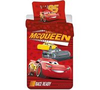 Parure de Lit Disney Cars Race Ready Housse de Couette 140x200 cm + Taie d'oreiller