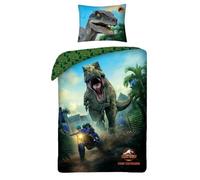 Halantex Jurassic World Parure de lit 100 % coton 140 x 200 cm + 70 x 90 cm