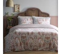 Parure de lit Double Motif Floral damassé 100% Coton