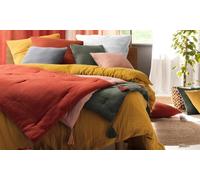 Parure de lit en gaze de coton Angelina de Promo Linge : 240 x 260 cm / Sauge