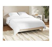 Parure de lit en satin 108 fils/cm² - Housse de couette 220 x 240 cm + 2 taies d'oreiller 63 x 63 cm - Blanc - TALORA de PALACIO