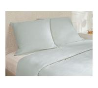 Parure de lit en satin 108 fils/cm² - Housse de couette 220 x 240 cm + 2 taies d'oreiller 63 x 63 cm - Gris clair - TALORA de PALACIO