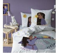 Parure de lit enfant 100% Coton - DISNEY WISH ASHA - Blanc - 140x200+63x63cm