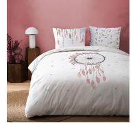 Parure de lit enfant 100% coton - MATT & ROSE - ATTRAPE CŒUR - Blanc - 240x220+2x65x65cm