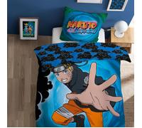 Parure de lit enfant 100% Coton - NARUTO BLACK CLOUDS - Bleu - 140x200+63x63cm
