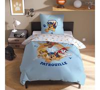 Parure De Lit Enfant 140x200, 100% Coton, Pat Patrouille Bleu 140X200 63X63