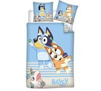 Parure de Lit Enfant - BLUEY - Licorne - 100% Coton - Réversible - 140x200 cm