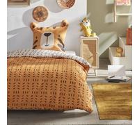 Parure de Lit Enfant + Coffre de Rangement Pliable TODAY JUNGLE, 140 x 200 cm, Coton