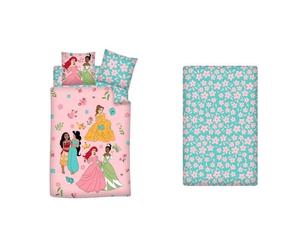 Parure de Lit Enfant - Disney - Princesse - Coton 100% - Housse de couette 140x200 cm - Lavable en machine