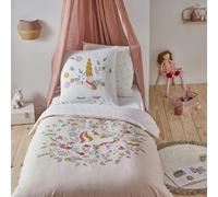 Parure de lit enfant en coton imprimé rose Licorne 140x200cm
