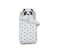 Atmosphera - Parure de lit enfant réversible panda - 100% coton 57 fils/cm² - 140 x 200 cm Blanc G
