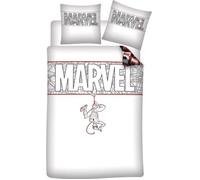 Aymax Parure de lit enfant réversible MV Spiderman Marvel 140 x 200 cm 100% coton bio