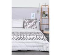 Parure de Lit Ethnique - COTE DECO - 240x220 cm - 100% Coton - Imprimé Graphique - 2 Taies 65x65 cm