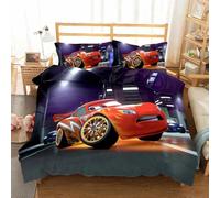 Parure De Lit Flash Mcqueen, Housse De Couette Cars, Linge De Lit Pour Garcon , Cadeau En Lin Pour Enfants, Flash Mcqueen