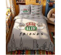 AYMAX Parure de lit double réversible Friends - Central Perk - 220 cm x 240 cm Blanc G